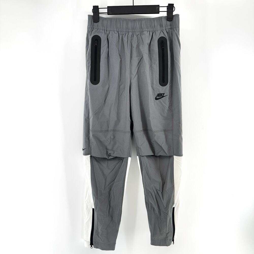 Nike Boys' Tech Woven Pants Smoke Grey White Black Size Medium